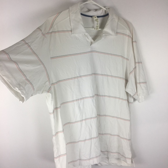 lululemon athletica White Striped Polo Shirt - Picture 2 of 8